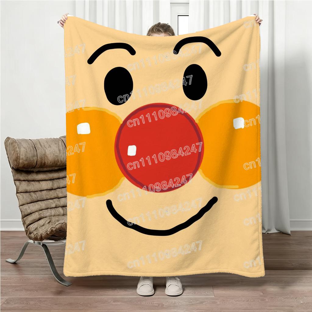 Anpanman Airplane Print Baby Blanket Soft Flannel All Season Nap Blanket for Kids Toddler Infant Maternity Gift
