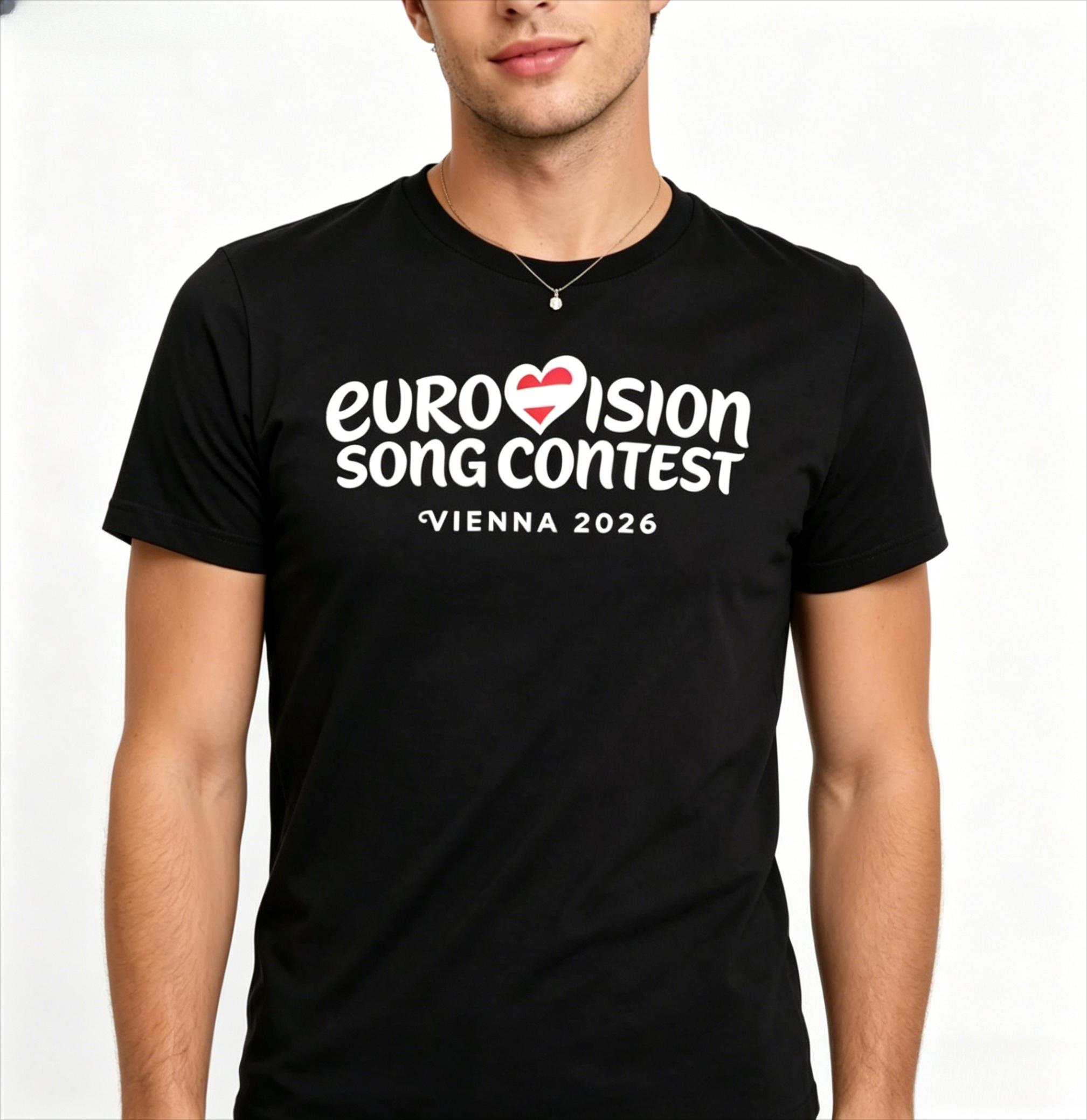 Vienna Eurovision 2026 TShirt Summer Cotton Tshirt Austria Song Contest Relaxing and Comfortable 2XL