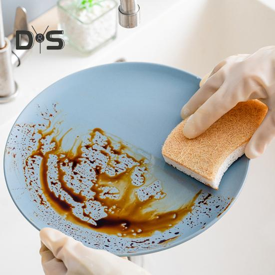 12 Stück natürlicher Küchenschwamm mit Kokosnuss-Schrubber, biologisch abbaubar, kompostierbar, Zellulose-Geschirrschwamm, unverzichtbar für die Küche zu Hause