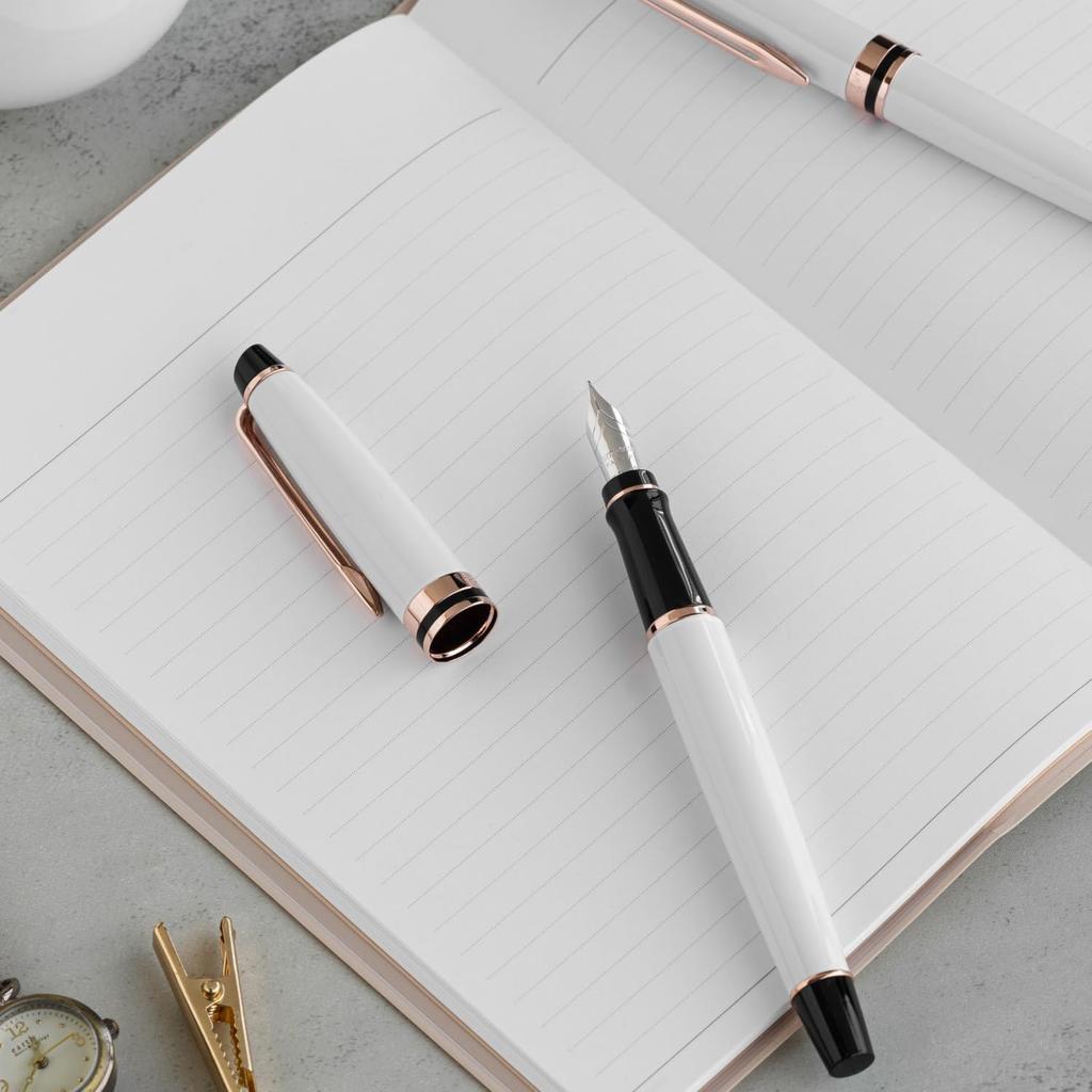 Waterman Expert Essential Precious White PGT Fountain Fine 18K Gold Gift Officially Product Number 2168080 Pen, Nib, Nib, Boxed, Imported,