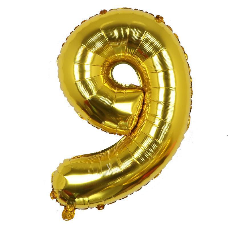 32 Inch Digital Aluminum Film Balloon, Medium Digital Gold Silver Red Black Gradual Change Color Birthday Decoration Wedding Party Balloon