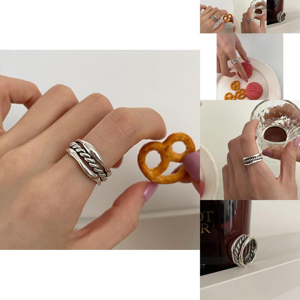 Fashionable Adjustable Open Geometric Ring For Women Elegant Statement Accessory