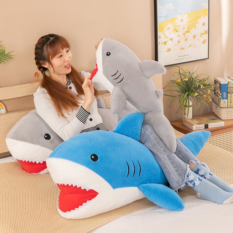 Ocean Series Shark Plush Toy Bed Pillow Cute Whale Soft Doll For Kids And Teens