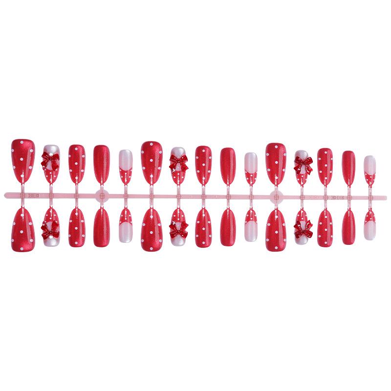 Pearlescent Red Silk Butterfly Nail Art Ribbon with Glitter Finish