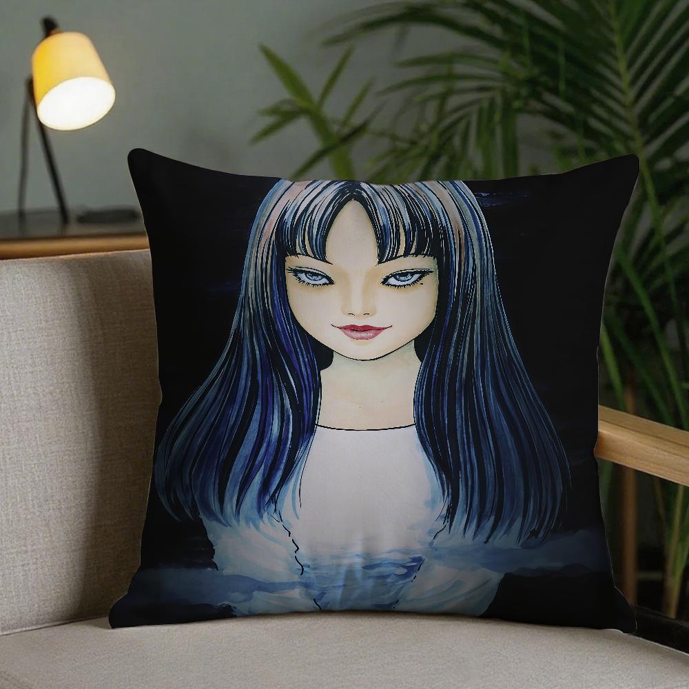 Artwork JJunji IIto Pillow Case Square DoubleSided Printing Sofa Cushion Cover Pillowcase Bedroom Bedside