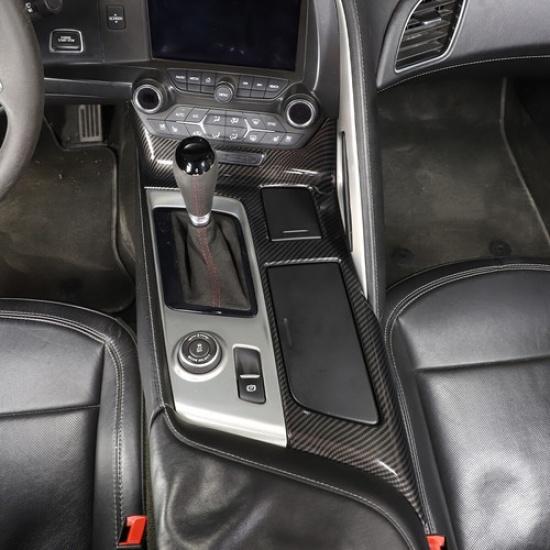ABS Carbon Center Control Gear Panel Cover Styling Trim For Corvette C7 2014-19