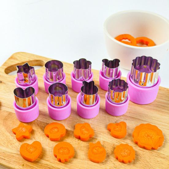 Set de Découpoirs à Biscuits en Acier Inoxydable DYS pour Fruits, Légumes et Pâtisseries, Presse à Biscuits Gâteaux avec Poignée de Protection Sécurisée, Outil de Cuisine Pâtisserie DIY