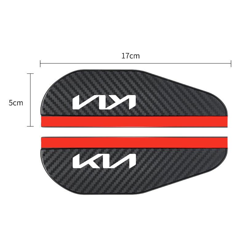 2Pcs Car Logo Rearview Mirror Rain Eyebrow Stickers Accessories For Kia Morning Picanto Ray Sorento XCeed Soul Cerato Venga Cade