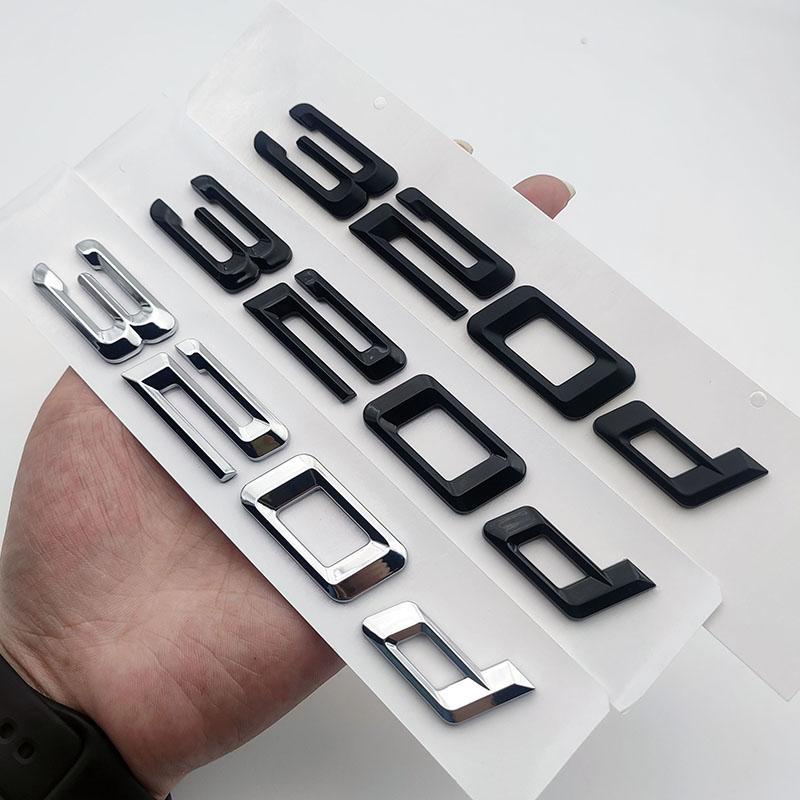3D ABS Chrom Matt Schwarz Logo 320d Emblem Buchstaben Auto Kofferraum Aufkleber 320d Zubehör