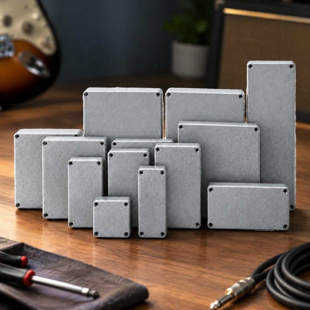Silver Aluminium Enclosure Shell Waterproof Project Box Shell DIY Musical Instrument Accessories
