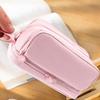 Penar Large Capacity 4 Compartments Pencil Case 22X9.5X10cm Pink School Organizer