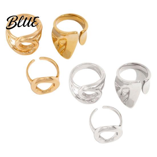Lightweight Comfortable Ring 3Pcs/Set Alloy Plating Process Set Exaggerated Geometric