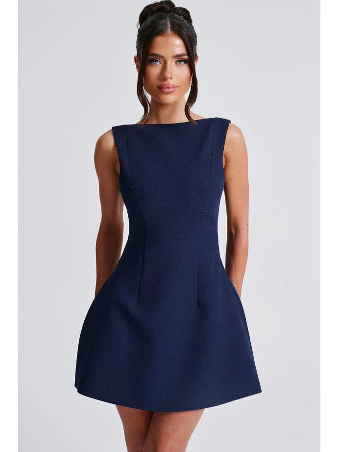 

Women s Petite Sleeveless Summer Dress - Pear-Shaped, Waist-Slimming, Sweet and Simple Design Small