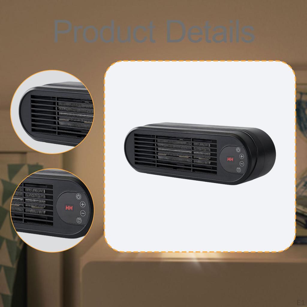Bathroom Space Heater PTC Fast Heating Portable for Dorm Home Bedroom