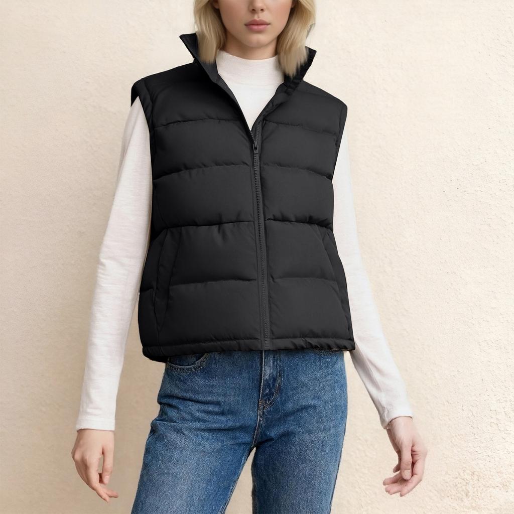 Women's Winter Fashionable Versatile Thickened Cotton-lined Work Vest