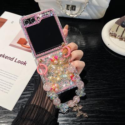 Luxusní Bling kamínkové pouzdro pro Samsung Galaxy Z Flip 5 Flip4 Flip3 Z Fold 5 4 3 S23 S22 Ultra S21 Plus S20 FE A14 A34 A54 A13 A33 A23 A53 A32 A52