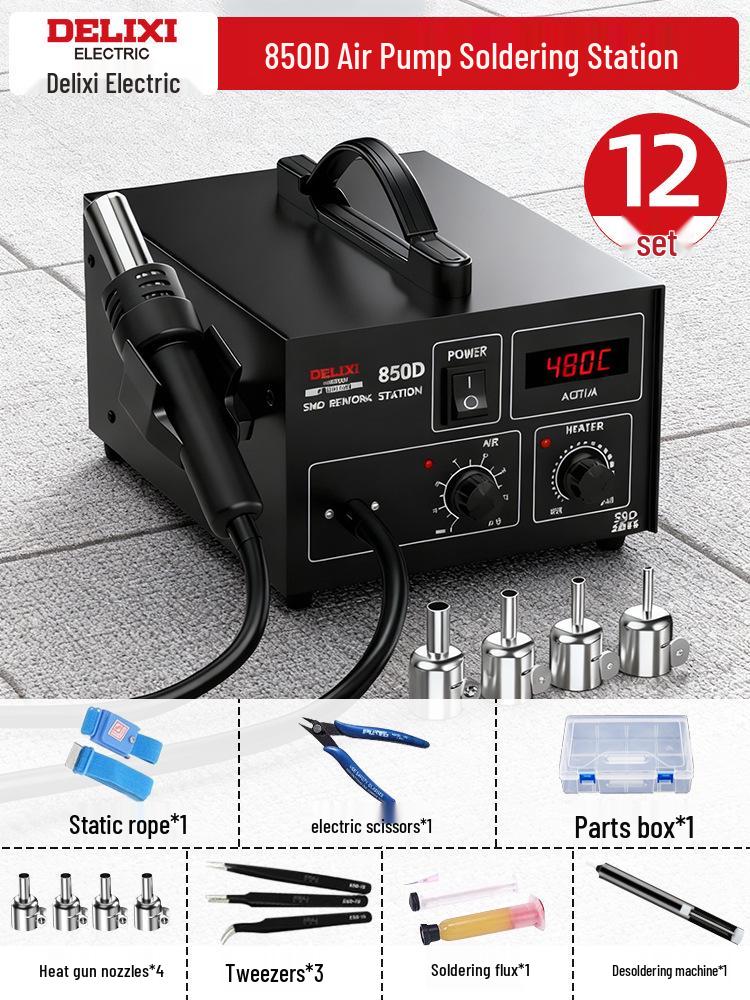 Delixi Electric 3-in-1 Soldering & Desoldering Station for Mobile Phone Repair