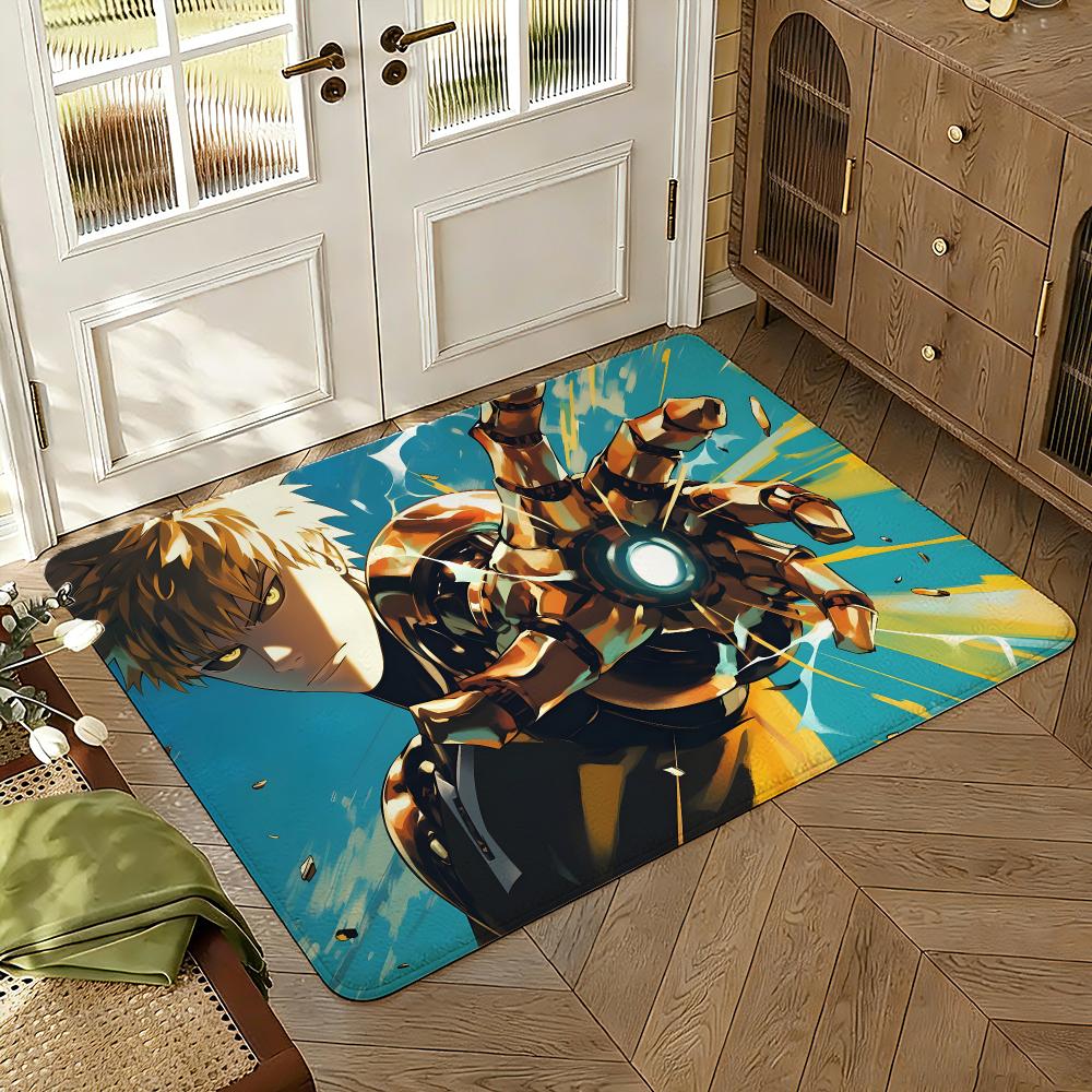 Anime One-Punch Man High End Quality Absorbent Non-Slip Floor Mat Flannel Rug Bedroom Living Room Door Mat Home Decor