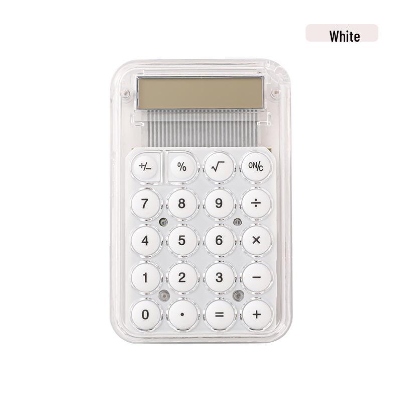 Colorful Mini Transparent Cartoon Calculator - High Value Office & Student Stationery
