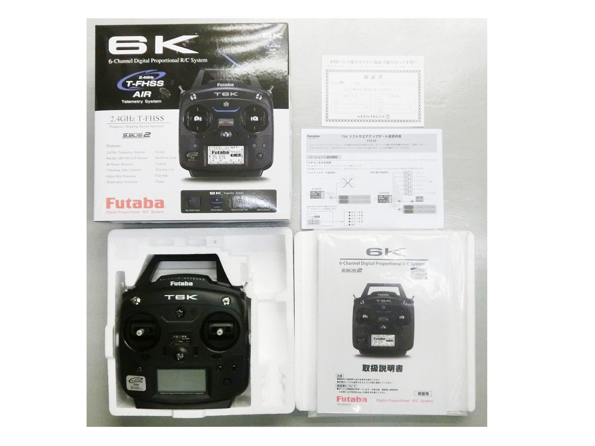 

Вертолітний передавач FUTABA 6K ver3S з одним акумулятором, сумісний зі специфікацією режиму 1, правої дросельної заслінки (суха специфікація) = Т-ФХСС та С-ФХСС
