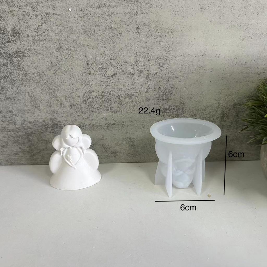 3D Angel Silicone Candle Molds Silicone Molds For Cake Decorating Cute Angel Girl Shape DIY Scented Candle Pendant Decoration