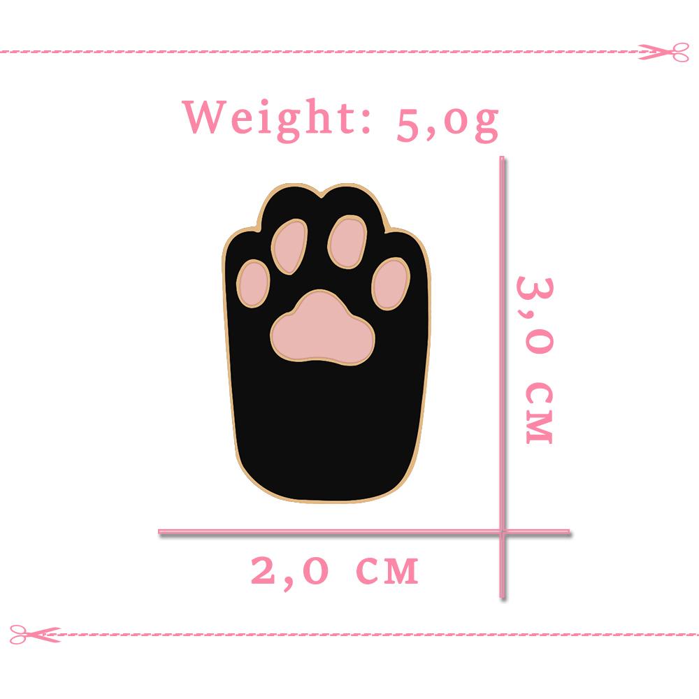 4 Colors Cartoon Cat Paw Brooches Cute Animal Kitten Claw Enamel Pins for Kids Friends Backpack Lapel Badge Fashion Jewelry Gift