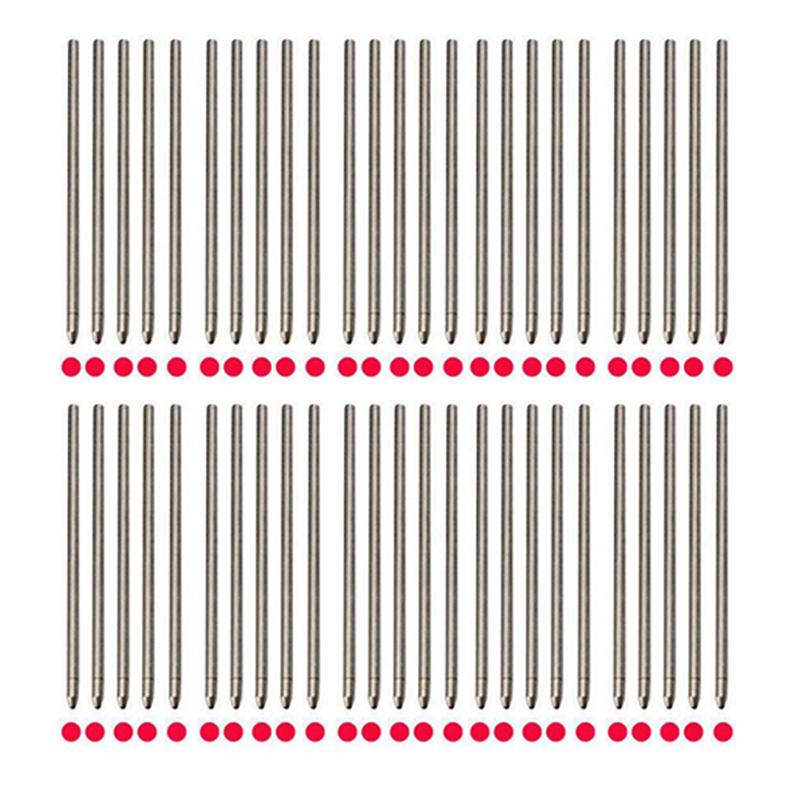 5/10/50 PCS 67mm Pen Refill Metal Ballpoint Pen Refills Office School Supplies Stationery Gifts Blue Black Pen Refills
