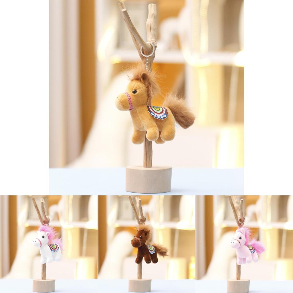 Plush Pony Toy Keychain For Kids Girls Gift Cute Animal Bag Charm With Pp Cotton Filling