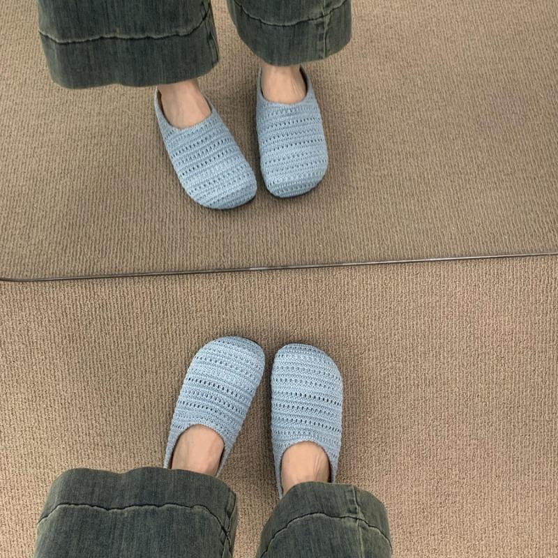 Fashion Women Flat Sandals  Summer Soft Sole Half Slippers Mules Designer Comfortable Woman Shoes with Arch Support Cork Footbed Sandals