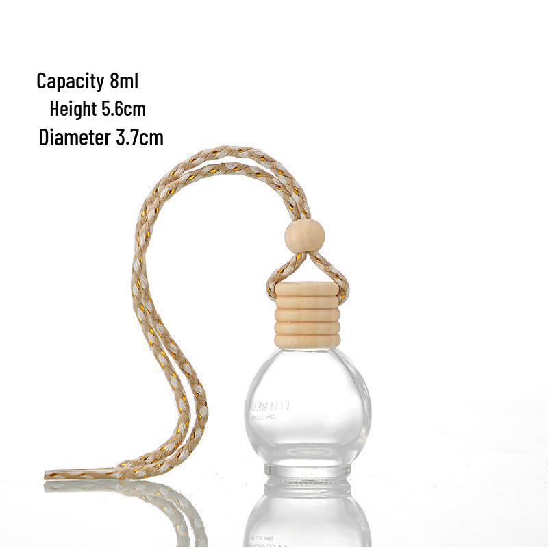 Glass Hanging Car Air Freshener & Essential Oil Diffuser Bottle