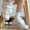 Spring New White Retro Bread Shoes Women's Chic Niche Design Hong Kong Style Sports Shoes High Value Casual Shoes