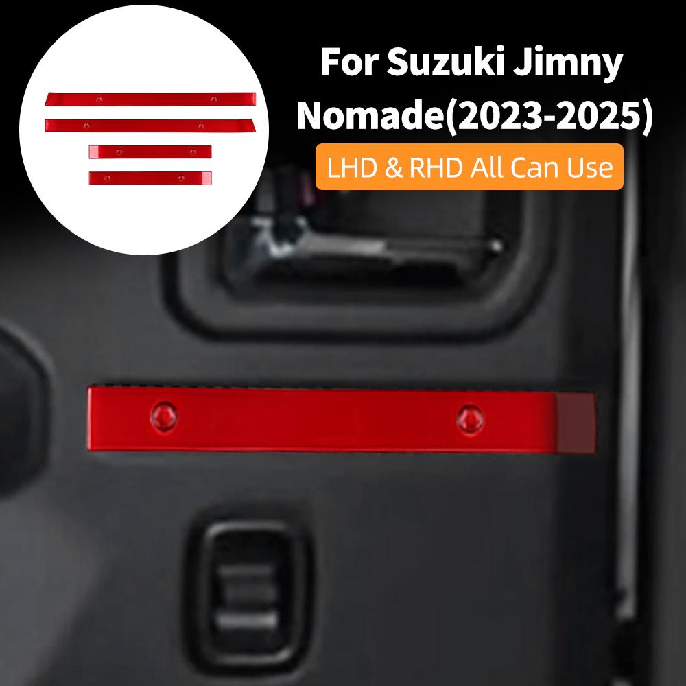 For Suzuki Jimny 2018-2025 Car Door Panel Anti-scratch protector Decorative Strips 3/5 Doors ABS Trim Auto Interior Accessories