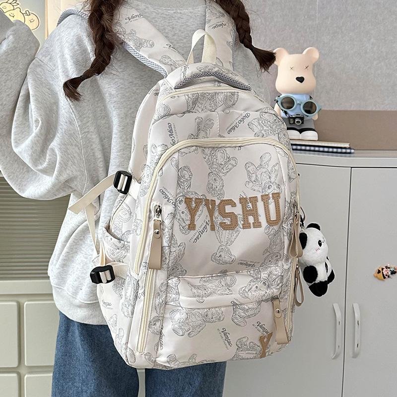 Schoolbag Student backpack Large capacity Junior high school student schoolbag Versatile new Korean casual texture backpack