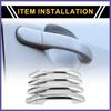4 pcs Exterior Door Handle Cover for GMC Yukon without Keypad Chrome Silver Tone