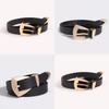 Geometric Pu Leather Belt For Women With Alloy Buckle Fashion Waist Accessory For Spring