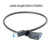 USB 3.0 B Male To Female Printer Cable Screw Panel Mount 5Gbps Transfer Rate 50cm 20inch For Hard Drives Keyboards