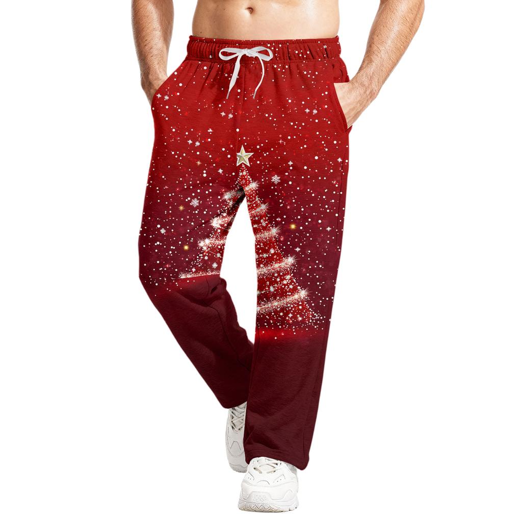 Men's Relaxed-Fit Casual Sweatpants With Stretch Waistband And Drawstring Yoga Pants