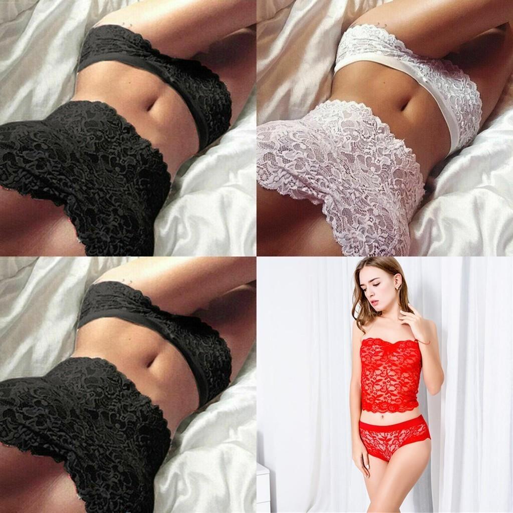 Womens Sexy Lingerie Lace Top Bra Ladies Thong Underwear Set Sleepwear Nightwear