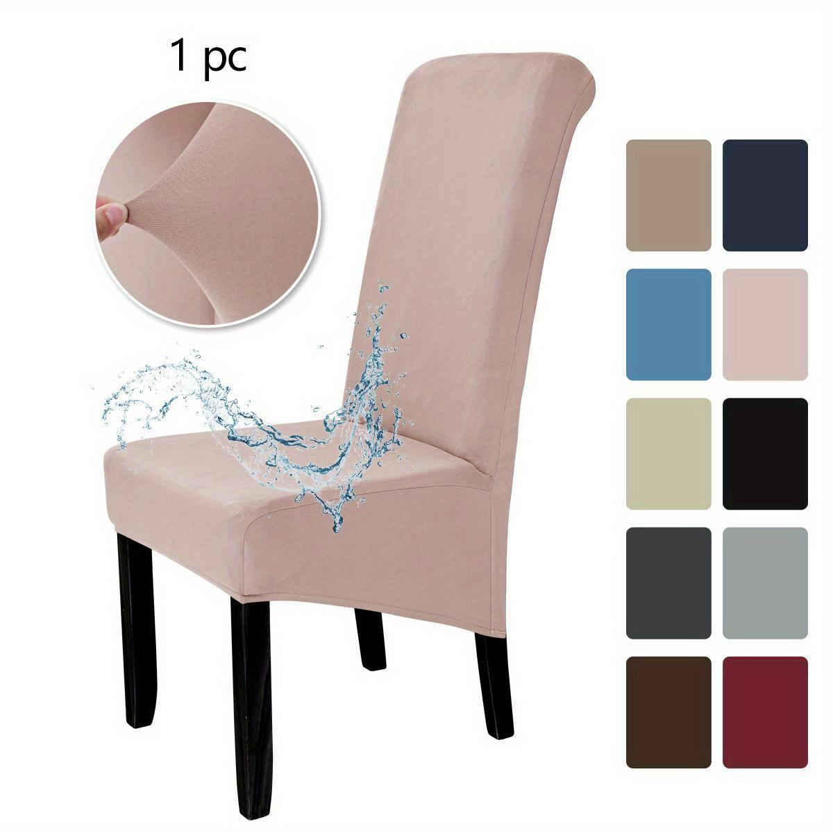 

1Pcs Elastic Waterproof High-Back Chair Cover Elastic Dining Seat Cover Suitable For Home Hotel Party Banquet Wedding XL