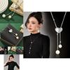 Unique Magnetic Heart Shaped Necklace With Elegant Pearl Drop For Fashionable Women