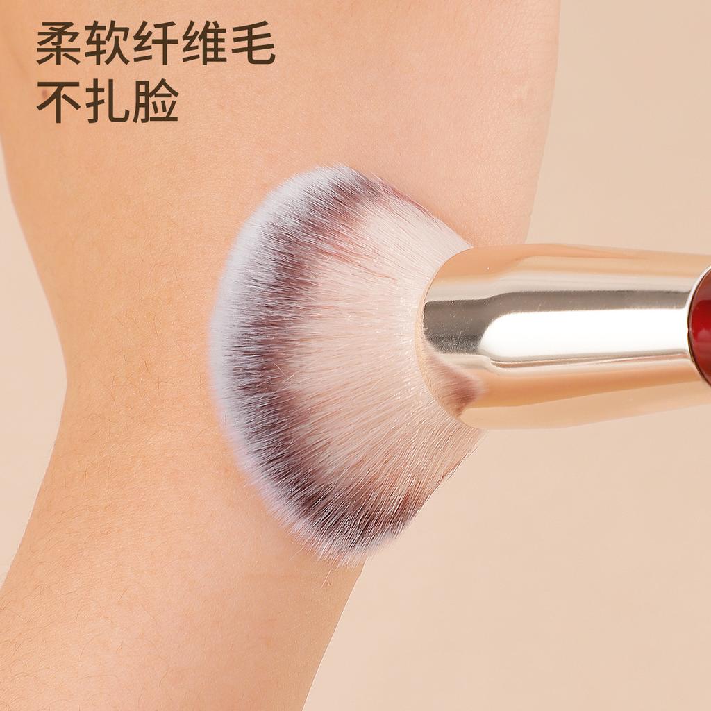 New single round head foundation brush, smudge brush, blush brush, loose powder brush, setting brush, high-gloss brush, multi-functional beauty tool