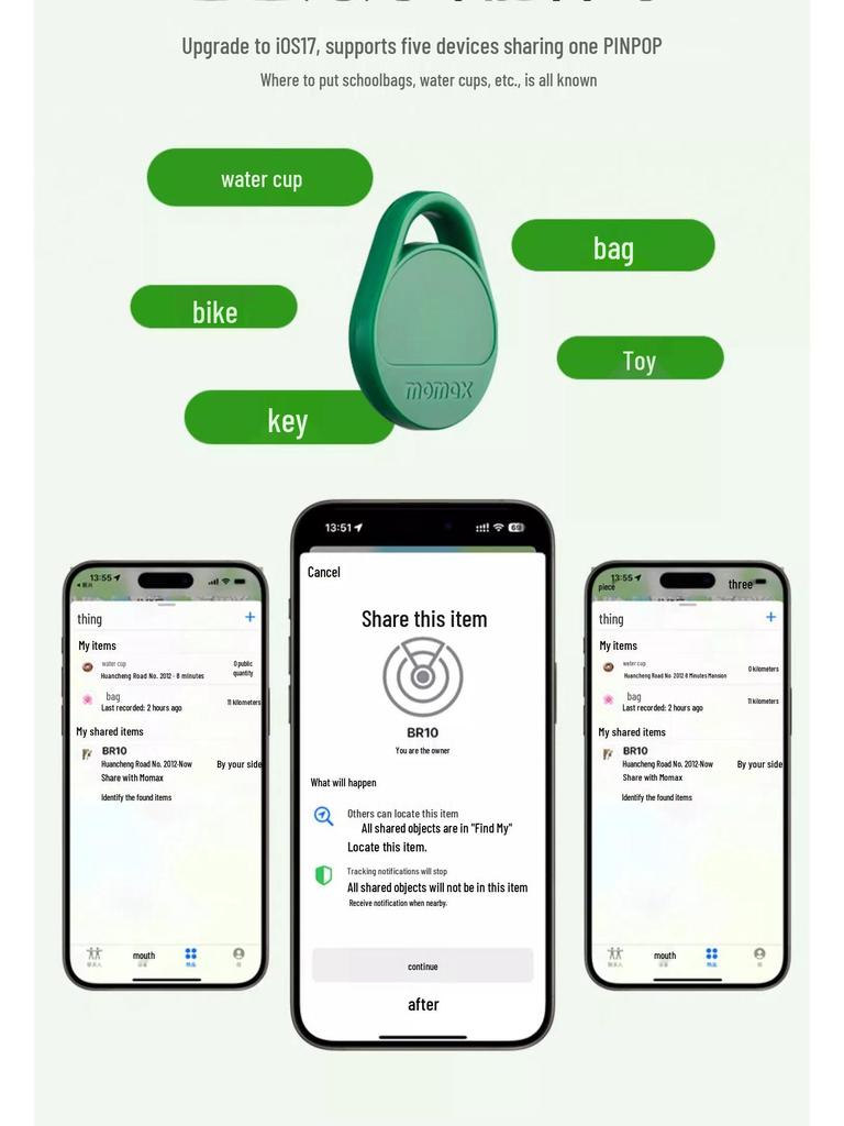 Momax BR10 Locator Anti-loss Device for Apple - Airtag Alternative Gifts