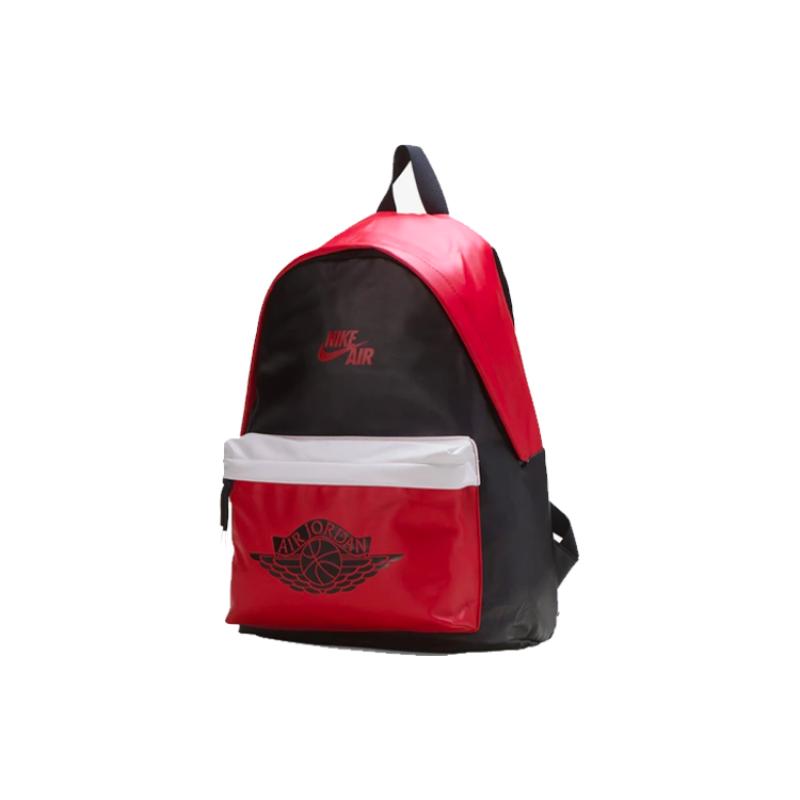 Jordan Polyester Basketball Bag Backpack Large Size Unisex Black Red Jordan 9A0390-KR5