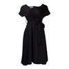 Women's V Neck Short Sleeve Off Shoulder Midi Dress A Line High Waist Elegant Solid Color Cocktail Party Dress Formal Evening Dress