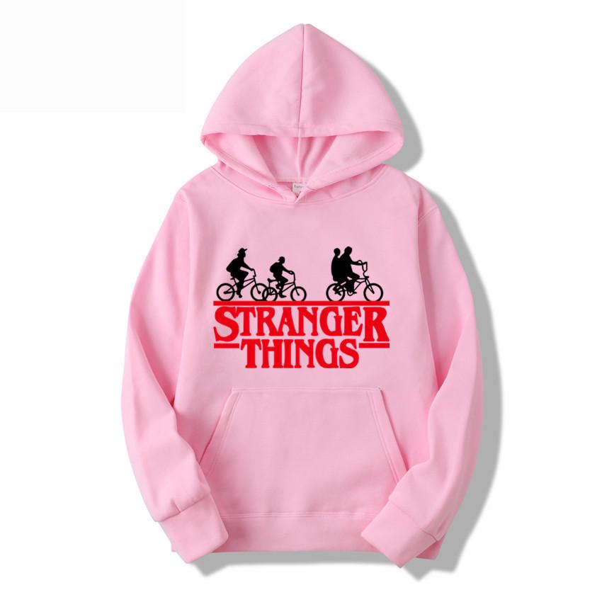 Stranger Things Aufdruck Fleece-gefütterter Pullover Hoodie Sweatshirt