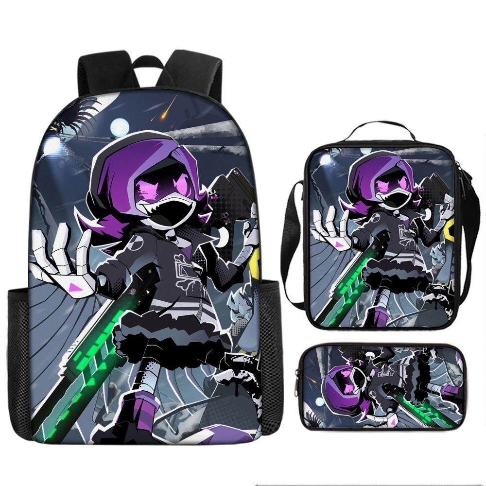 Inorganic Killer Children's School Bag Backpack Murder Drones Elementary School Cartoon Backpack Three-piece Set