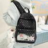 Schoolbag Korean version ins storm point backpack female simple small fresh cute pain bag large capacity junior high school student schoolbag