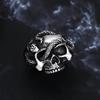 European and American Hiphop Hip-hop Snake Skull Ring Halloween Dark Trend People