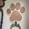 1/2pcs Dog Lover Gift Leash Hanger, Natural Wood with Paw Design, Perfect for Hanging Collars, Coats & Keys, Housewarming