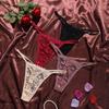 Low Waist Lace Flower Briefs Mesh T-Back Panties Comfortable Lace Thong Women  Daily Wear